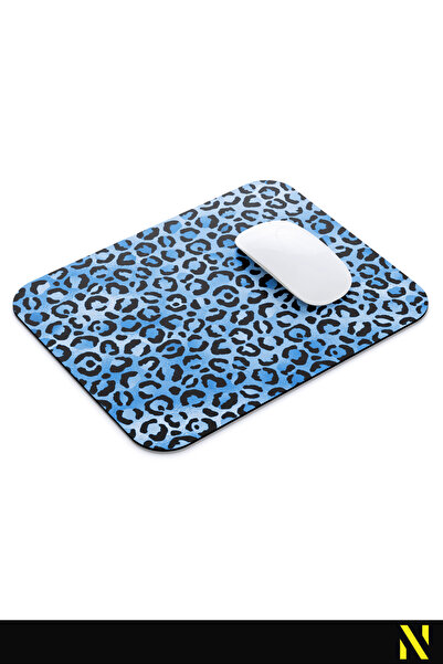 nilizma Blue Leopard Pattern Ergonomic Mouse Pad Non-Slip Base Home and Office Use Mouse Mat Mousepad