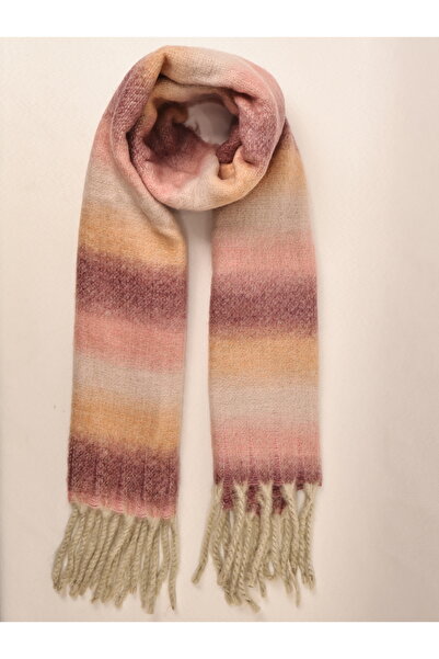 ICONE BAG Striped Patterned Shawl Scarf Powder Pastel Colors Shawl