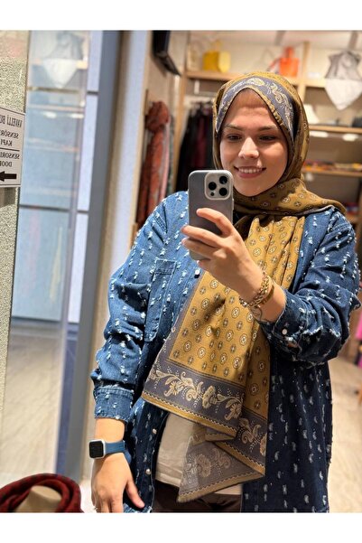 vavelli Dama Desen Haki Yün Şal