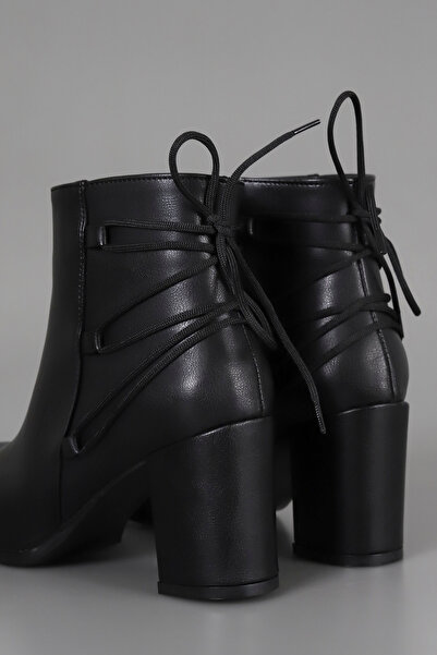 kajal ayakkabı Μπότες με φερμουάρ ALS 185 με λεπτομέρεια με κορδόνια