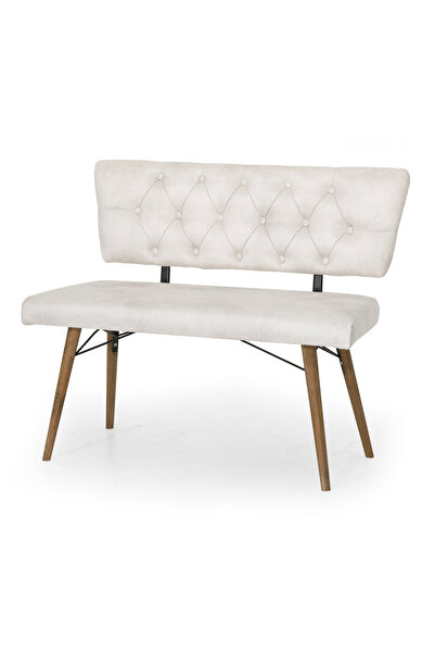 Desire Bancă cu spate, puf, cu picior carpen, din lemn de nuc Lady Walnut - Mobilier