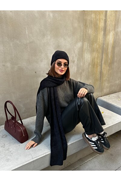 LAGRANZE Set de 2 eșarfe pentru femei Fuzzy