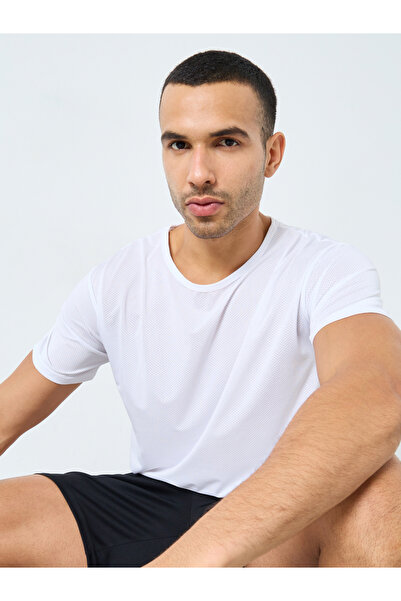 Styli Regular Fit Textured Crew Neck Athleisure T-Shirt