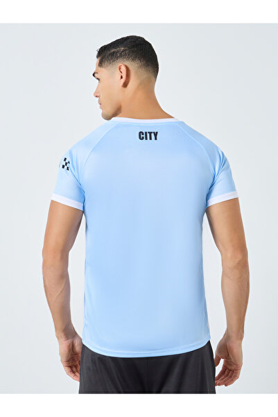 Take Two By Styli Men Logo Print Short Sleeve Sports T-Shirt