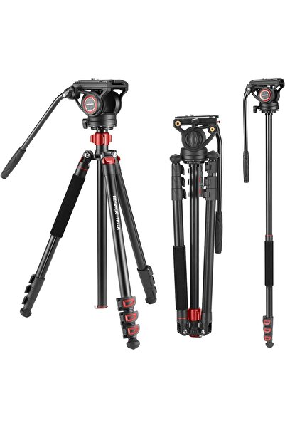 NEEWER 72" Fluid Head Video Tripod Monopod TP72A, Aluminum Alloy, Max Load 8kg