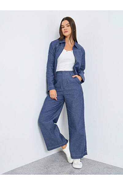 Styli Regular Fit Zip Through Denim Jacket