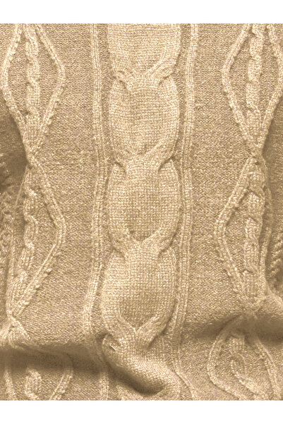 Take Two By Styli Beige Cable Knit Sweater