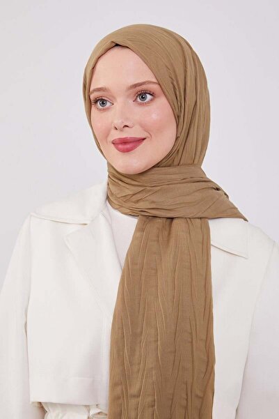 Levidor Haki Pliseli Pamuklu Şal