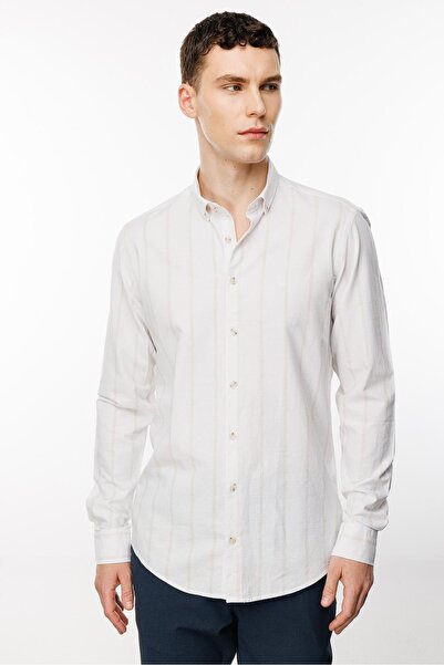 İgs Чоловіча сорочка Dynamic Fit бежевого кольору