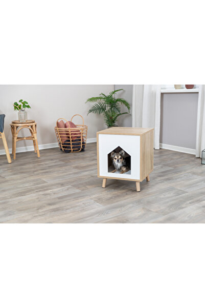 Trixie Isa wooden house, 40x50x40 cm, Light Brown/White