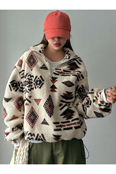 Take Two By Styli All Over Print Fleece Sweatshirt