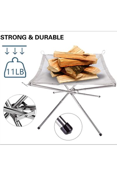DLC Portable outdoor grill with storage bag and stand (42×42×32 cm)
