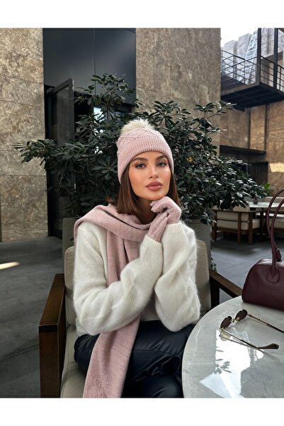 LAGRANZE Rani Women's Scarf Beanie Gloves Set of 3