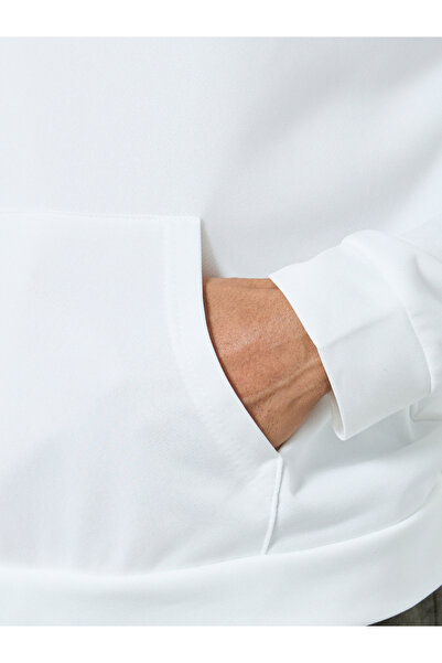 Take Two By Styli Men White Graphic Print Hoodie with Front Pocket