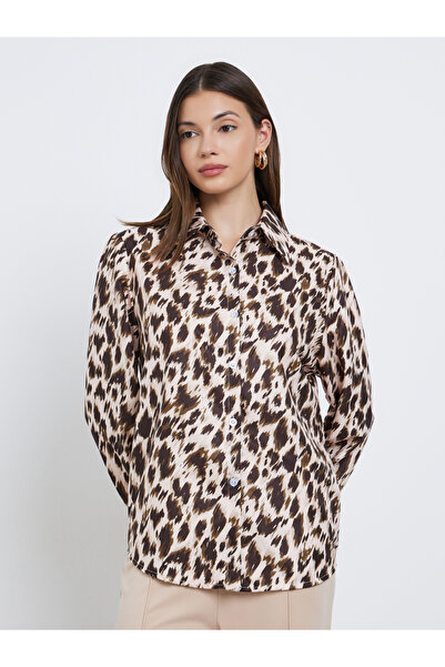 Styli Women Animal Print Long Sleeve Shirt