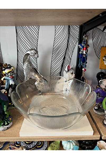Atak Hediyelik Pasabahce Large Clover Glass Bowl 30X13 cm
