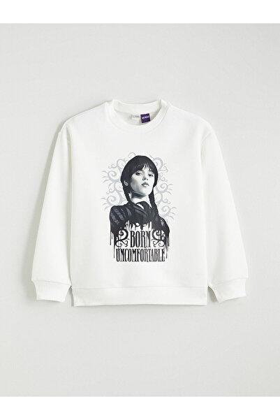 LC Waikiki Wednesday Printed Girls' Thick Sweatshirt