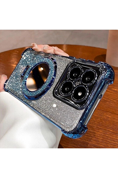 Generic Magnetic Glitter Case for Xiaomi 15T Pro，Sparkly Stand，Makeup Mirror，Gradient Xiao mi 15 T Pro Cover