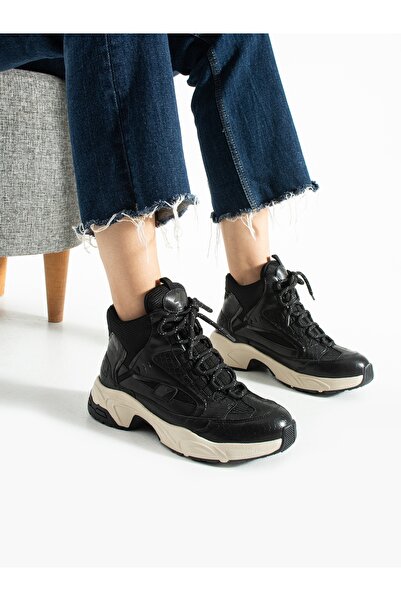 ALEMDAR AYAKKABI VETTA Μαύρα Γυναικεία Snekaers Μποτάκια