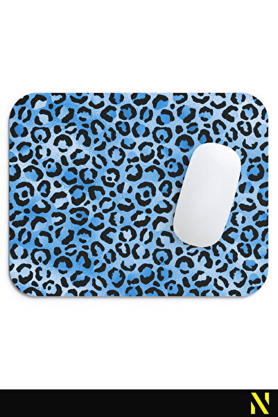 nilizma Blue Leopard Pattern Ergonomic Mouse Pad Non-Slip Base Home and Office Use Mouse Mat Mousepad