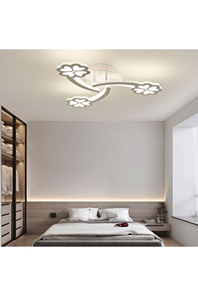 RFAN Candelabru LED, cu telecomandă, 3 tipuri de lumină plus lumină RGB, 92W, alb