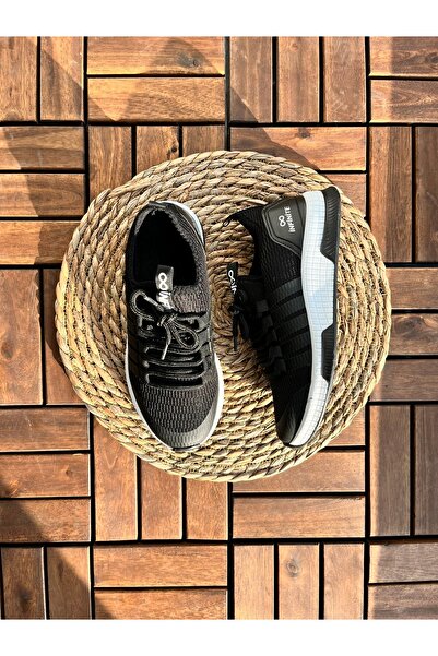 Nuzabi Triven Black Women's Striped Sneaker