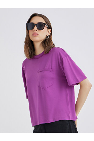 Take Two By Styli Purple Boxy Fit T-Shirt
