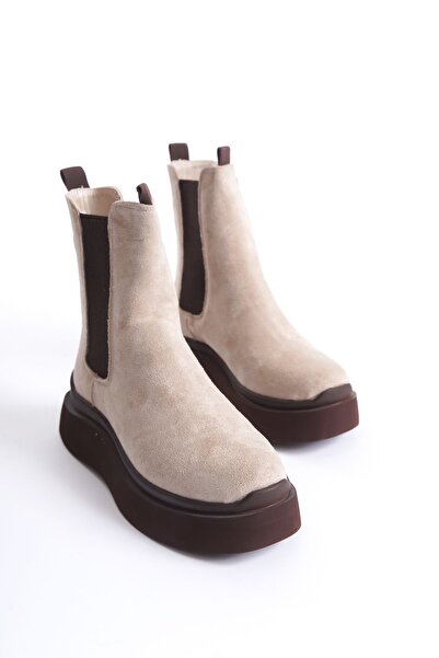 FEMME Γυναικείες μπότες με χοντρή σόλα ελαστικές καθημερινές μπότες Frida