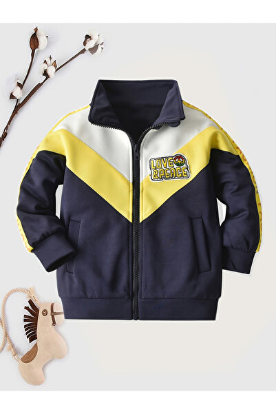 Take Two By Styli Color Block Zip Up Long Sleeve Jacket