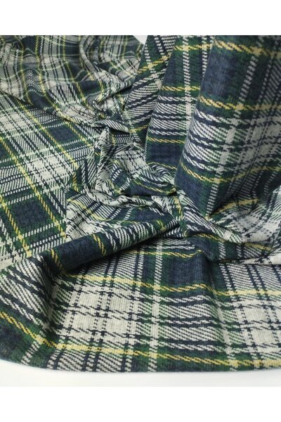 Kumaş Parça din material subțire în culori verde, galben și bej (lățime 140 c...