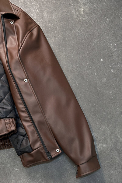 ROY501 Ανδρικό δερμάτινο μπουφάν Bomber Δερμάτινο μπουφάν Boomer Ανδρικό χειμερινό μπουφάν Δερμάτινο παλτό