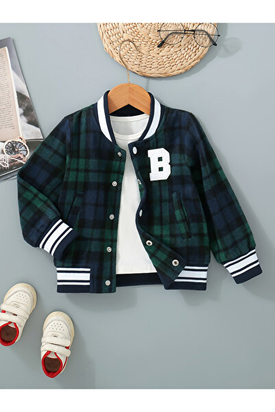 Take Two By Styli Checked Patch Detail Button Up Jacket