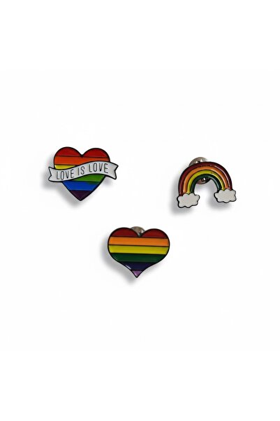 Otto Common Colorful Metal Enamel Pin Set 3 Pieces 1