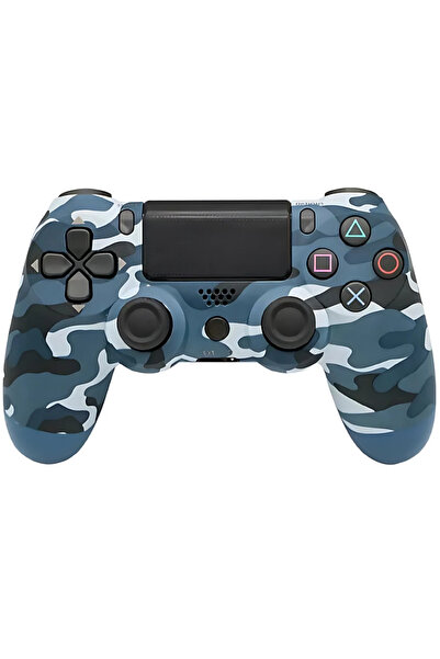 SDEPOT ® wireless controller, compatible with PS4, rechargeable battery, camouflage pattern, blue