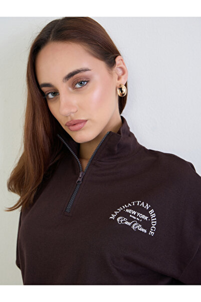 Styli Black Oversized Sweatshirt