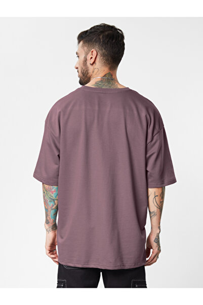 The Souled Store By Styli Men Purple Oversized Cotton T-Shirt