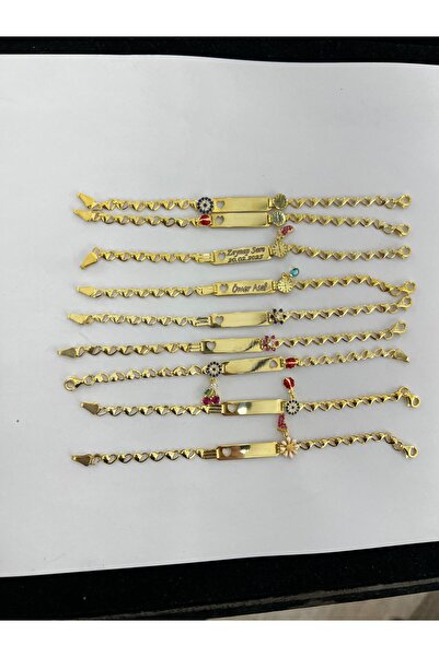 Flamingo 925 Ayar Gümüş Rodyum Kaplama Nazar Uğur Böcekli Isimli. Kız.Erkek Bebek Künyesi