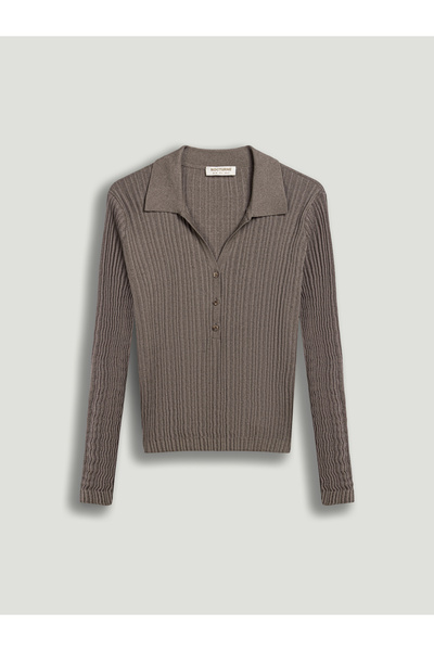 Nocturne Textured Polo Neck Knitwear