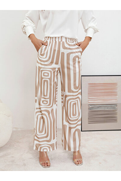 Take Two By Styli Women Geo Print Wide Leg Pants