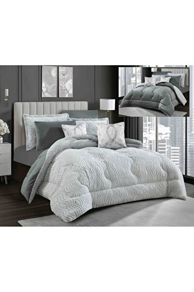 CHIRASO Cocolino 2-SIDED Duvet Set Rabbit Fur and Velvet, 200x230cm and ELASTIC Sheet 180x200