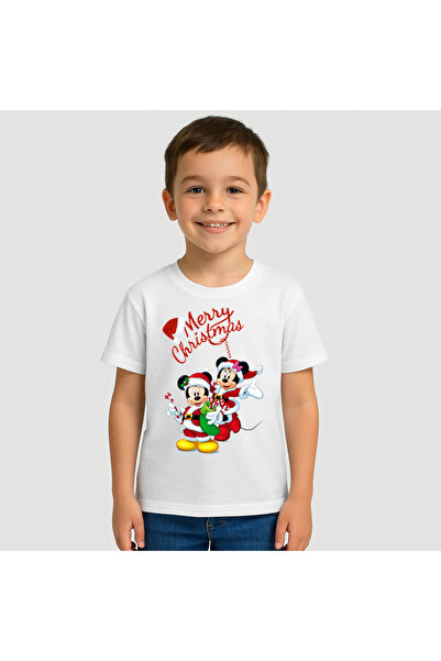 OEM Tricou copii Mickey and Minnie Christmas 100% bumbac