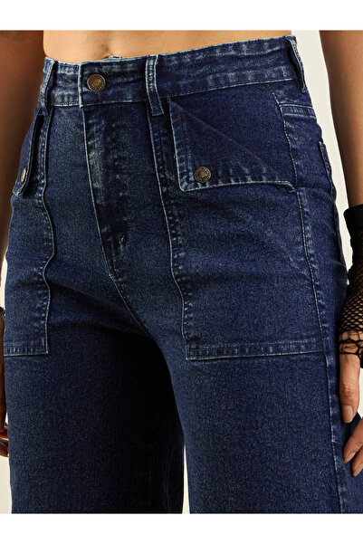 Sassafras By Styli Women Blue High Rise Washed Straight Fit Jeans