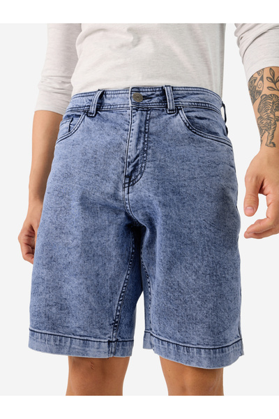 The Souled Store By Styli Men Blue Denim Shorts with Pockets
