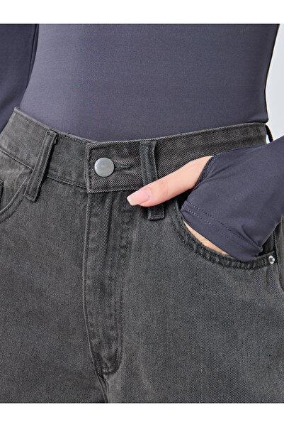 Styli High Rise Low Fade Wide Leg Jeans