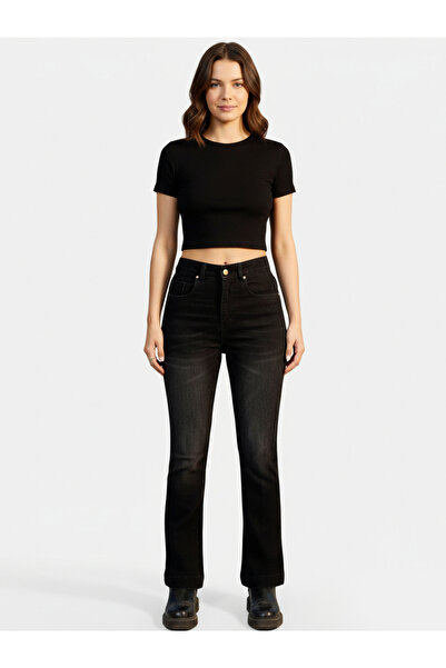 Take Two By Styli Black Mid Rise Regular Fit Jeans