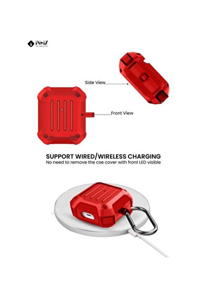 ineix Protective Case Cover With Carabiner For Apple AirPods