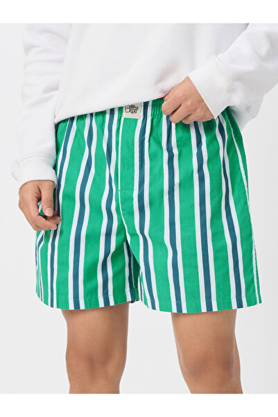 The Souled Store By Styli Men Green Striped Boxer Shorts