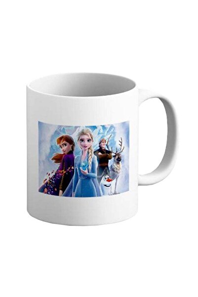 NASAQ ITALCO Frozen Character Printed Ceramic Coffee Mug Blue/White