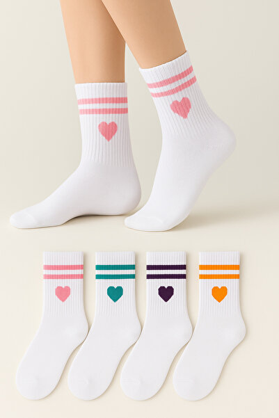 Ducks Socks Women's 4-Piece Bamboo Stitch-Free Heart College Socks