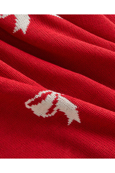 English Home Ribbon Joy Koltuk Şalı 130x170 cm Kırmızı